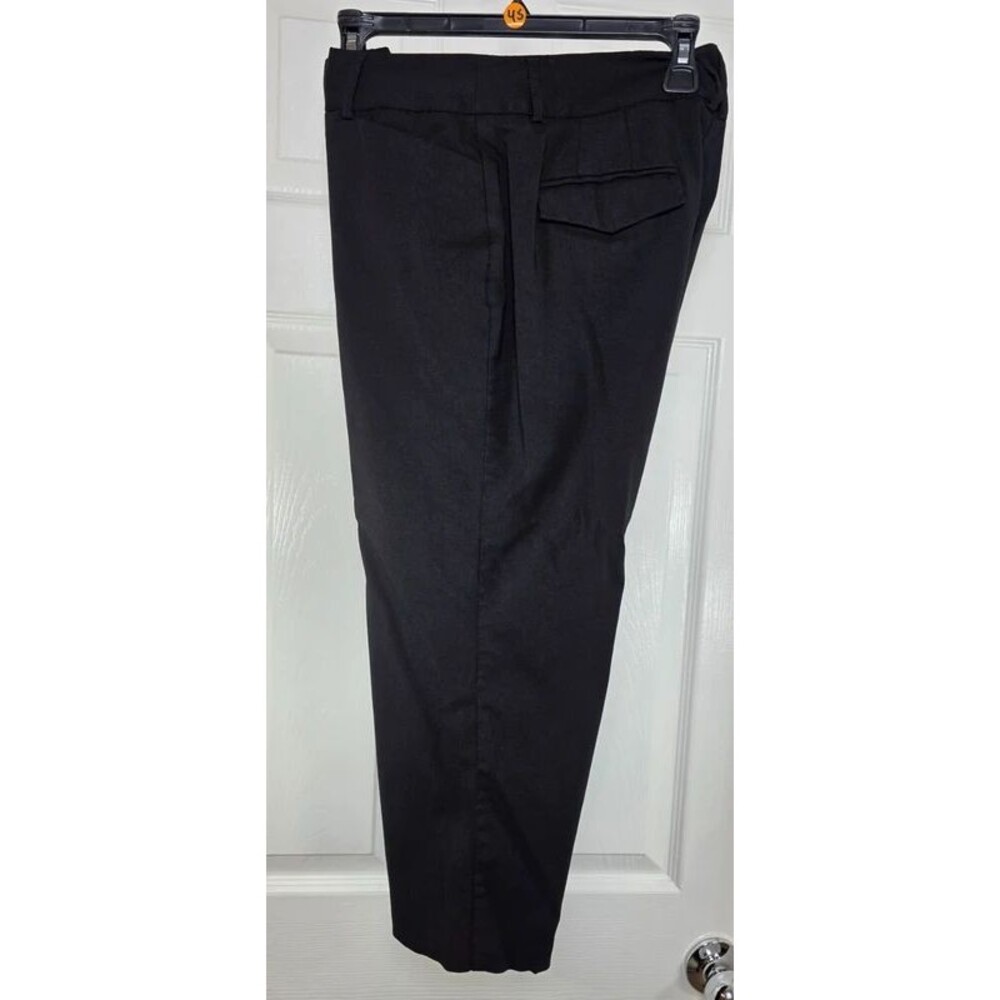 Apt 9 Stretch Ava Black Cropped Ankle Pants Career Slacks Women's Size 8